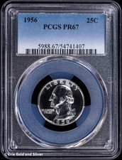 1956-P 25C Silver Proof Washington Quarter PCGS PR 67 picture