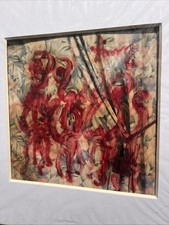 Purvis Young Original  Red Paint, Van Gogh Picasso Miro of the Ghetto Miami COA picture