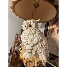 Very Rare one of a kind Large ceramic vintage owl lamp picture