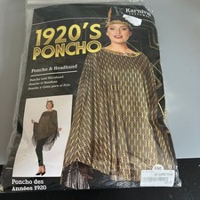 Karnival Costumes 1920s Flapper Poncho Headband Gold Art Deco Gatsby One Size picture