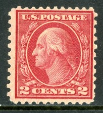USA 1919 Washington 2¢ Carmine Rose Type 3 Perf 11x10 Rotary Scott#540 Mint F766 picture
