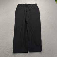 Lululemon Pants Womens Medium Black Mid Rise 7/8 Length Tapered Leg Pull On picture