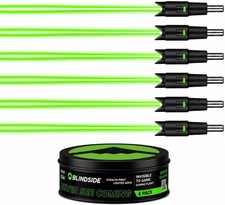 NEW BLINDSIDE Lighted Crossbow Nocks Green, .300 Moon Nock for Bolts - 6 Pack picture