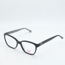 NEW DIANE VON FURSTENBERG DVF5064 001 BLACK WHITE AUTHENTIC EYEGLASSES 52-16 picture