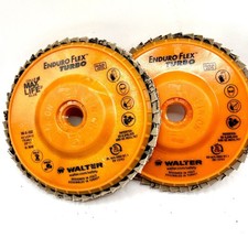 (QTY 2) Walter 06-A 452: Enduro-Flex Turbo 36/60 Grit 4-1/2