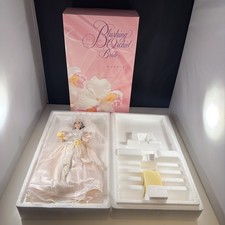 Vintage Mattel 1996 Wedding Flower Blushing Orchid Bride Porcelain Barbie #16962 picture