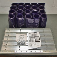 Steiner Welding Curtain Strip Door Kit 83413B, 6 ft x 10 ft, Blue Smooth PVC picture