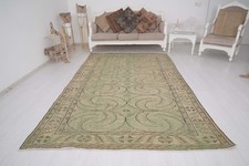 6x10 Large Turkish Rug Muted Oushak Vintage Carpet Antique Oversize Area Rug 416 picture