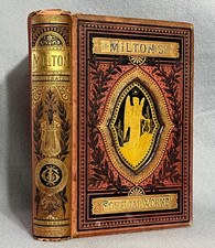 Antique Decorative Poetry Book Milton’s Works Paradise Lost Inset & Gilt c. 1870 picture
