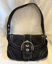 Vintage/Y2K Coach SoHo Mini Black Jacquard Shoulder Bag, Style 10296 picture