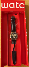NEW 🇨🇭🔥✅Swatch Prisoner 🇨🇭🔥✅ Leather Strap Watch w/ Box and Papers picture
