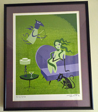 Josh Agle “Venus” Serigraph Print 2012 Signed Numbered 216/250 Framed picture
