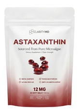 ClarityMD Astaxanthin 12mg Antioxidants 30 Count (Pack of 1), White picture