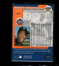 2000 PACIFIC COPPER FOIL PARALLEL #279 RICKEY HENDERSON METS TOUGH SP #/99 picture