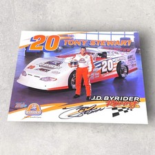 Tony Stewart HOF 2002 DIRT LATE MODEL #20 JD BYRIDER 8x10 autographed HERO photo picture