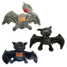 Ozzy Osbourne Bat Plush Toy Black Gray Removable Head Stuffed Collectible picture