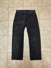 Vintage Levis 501 Jeans Mens Black Made in USA Button Fly Straight Fits 30x28 picture