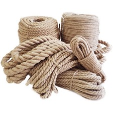 Natural Thick Hemp Rope Twisted Strong Jute Rope 4-Strand Burlap Rope for Craft picture