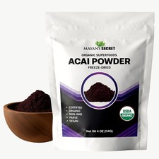 Acai Powder Organic Freeze Dried 4oz Superfood Smoothie Bowl Antioxidant Vegan picture