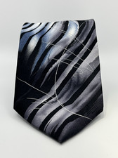 J. Garcia Silk Tie Collection Sixty Still Life Black Gray XL 61” picture