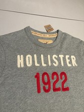 New Hollister Shirt Men’s Large HCO Lifeguard T Surfer Cut Embroidered Gray VTG picture