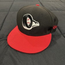 New Era Bowling Green Hot Rods 59fifty Fitted Baseball Cap Size 6 7/8 picture