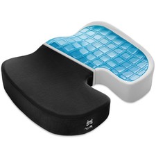 Gel Enhanced Memory Foam Seat Cushion Pillow Office Desk Chair Wheelchair, Black picture