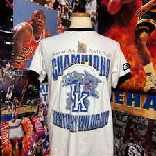Vintage Kentucky Wildcats 1996 National Champions Starter Ringer Shirt Sz Medium picture