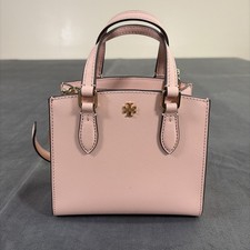 Tory Burch Emerson Micro Satchel Crossbody Shoulder Bag Pink Quartz Charity picture