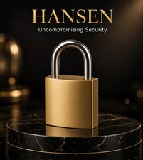 Hansen Heavy-Duty 20mm Antique Brass D-Shaped Keyed Padlock Secure Lock picture