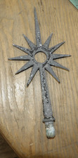 Antique 1900's ORIGINAL 11 POINT SUNBURST LIGHTNING ROD WEATHERVANE TOP FINIAL picture