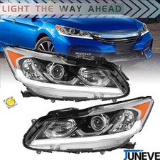 For Honda Accord Sedan 2016 2017 Halogen LED DRL Projector Headlight Left+Right picture
