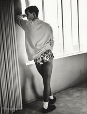 1986 Vintage BRUCE WEBER Male Model Karl Jussen Floral Fashion Gay Photo Gravure picture