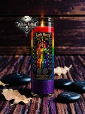 Santa Muerte 7 Potencias Veladora | Holy Death 7 Powers Candle | 7 Color Candle. picture