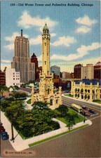 Old Water Tower & Palmolive Building, Chicago, IL. Postcards unused 55737 picture