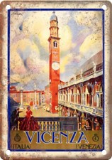 Metal Sign - Vintage Vicenza Italy Travel Poster - Retro Look Reproduction T374 picture