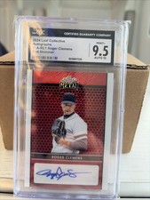 2024 Leaf Metal Autographs Roger Clemens Red Shimmer #4/4 CGC 9.5 Auto 10 picture