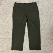 Talbots Olive Green Straight Leg Pants Trousers Classic Career Size 20W picture