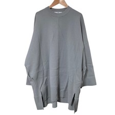 24SS UN3D Long Sleeve Oversized Knit Dress Tunic Size F Gray Women USED picture