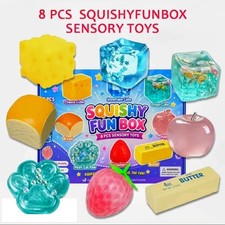 Squishy Fun Box 8 PCS Sensory Toys Set Multicolor Ages 4-7, 8-11, 12-16, 17+ picture