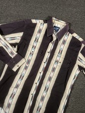 Vintage 80s Wrangler Brushpopper Shirt Men’s Large Aztec Pearl Snap Western picture