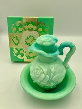 Vintage (1970s) AVON Victoriana Pitcher And Bowl With Original Box picture