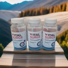 3x VITAL SURGE Testo Gummies for Male Performance 90 Total Gummies Exp 03/2026. picture