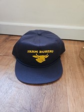 Farm Bureau Mens Vintage Hat Navy Gold picture