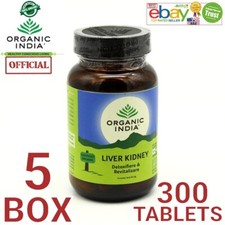 Liver Kidney Organic India OFFICIAL USA 5 BOX 300 CAPS Vegetarian Botanical Herb picture