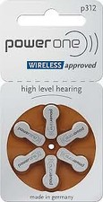 60 Powerone Mercury Free Hearing Aid Batteries Size 312.  60 Batteries, Exp 2029 picture