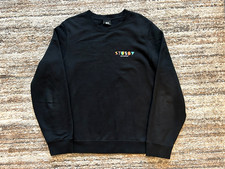 Stussy International World Tour Black Sweatshirt Crewneck Mens Size Large Street picture