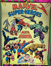 MARVEL COMICS VINTAGE 1971 THIRD EYE STORE DISPLAY BLACKLIGHT POSTER -READ picture