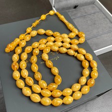 Antiq Pressed Amber Style Misbaha Tasbih 40g | 8x12mm | 66 beads picture