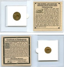 Bronze Coin 753 BC Urbs Roma Commemorative w/ Mini Album 🇻🇦 picture